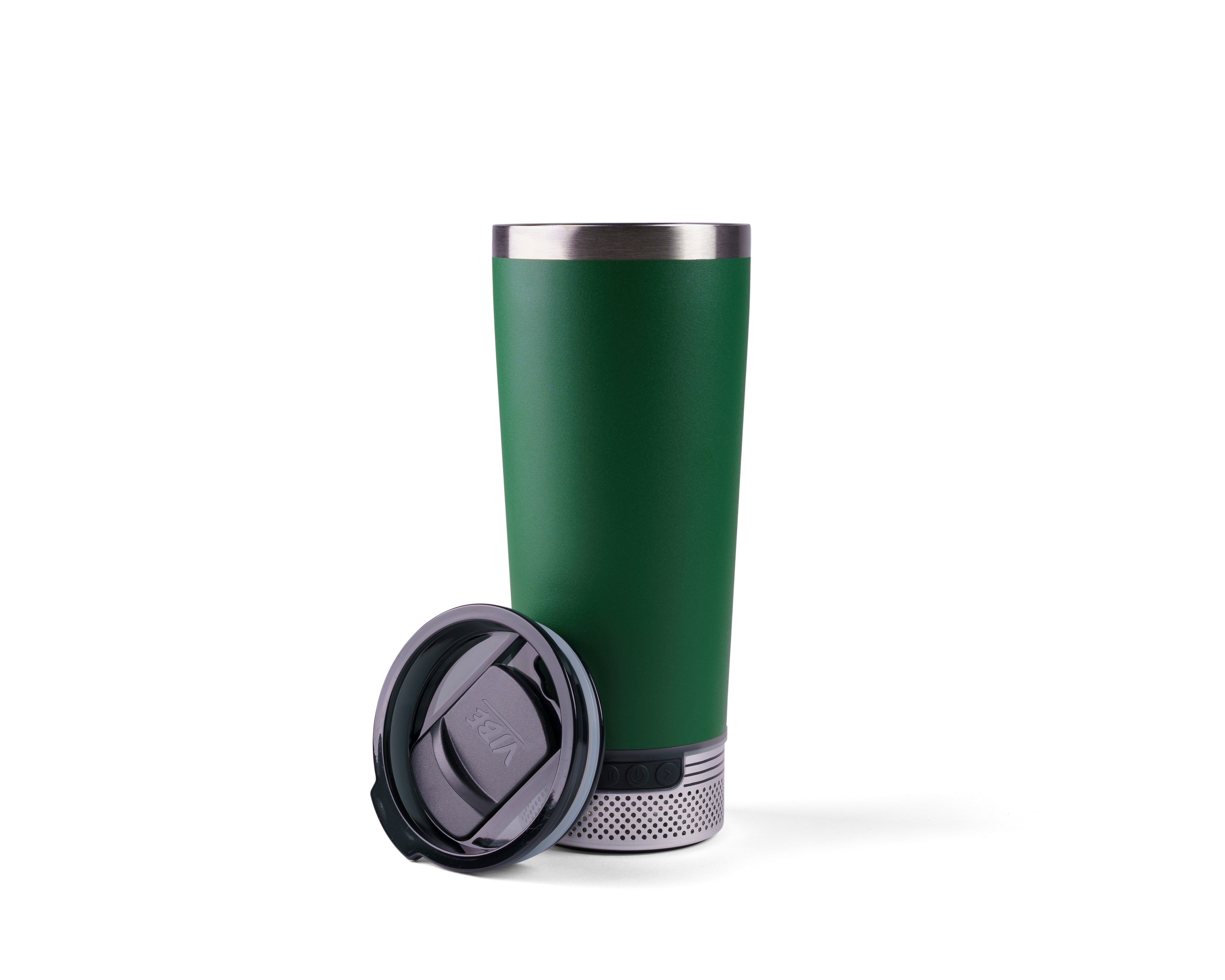 Vibe Tumbler W/Speaker Attachment Imprinted Dark Green 28 Oz